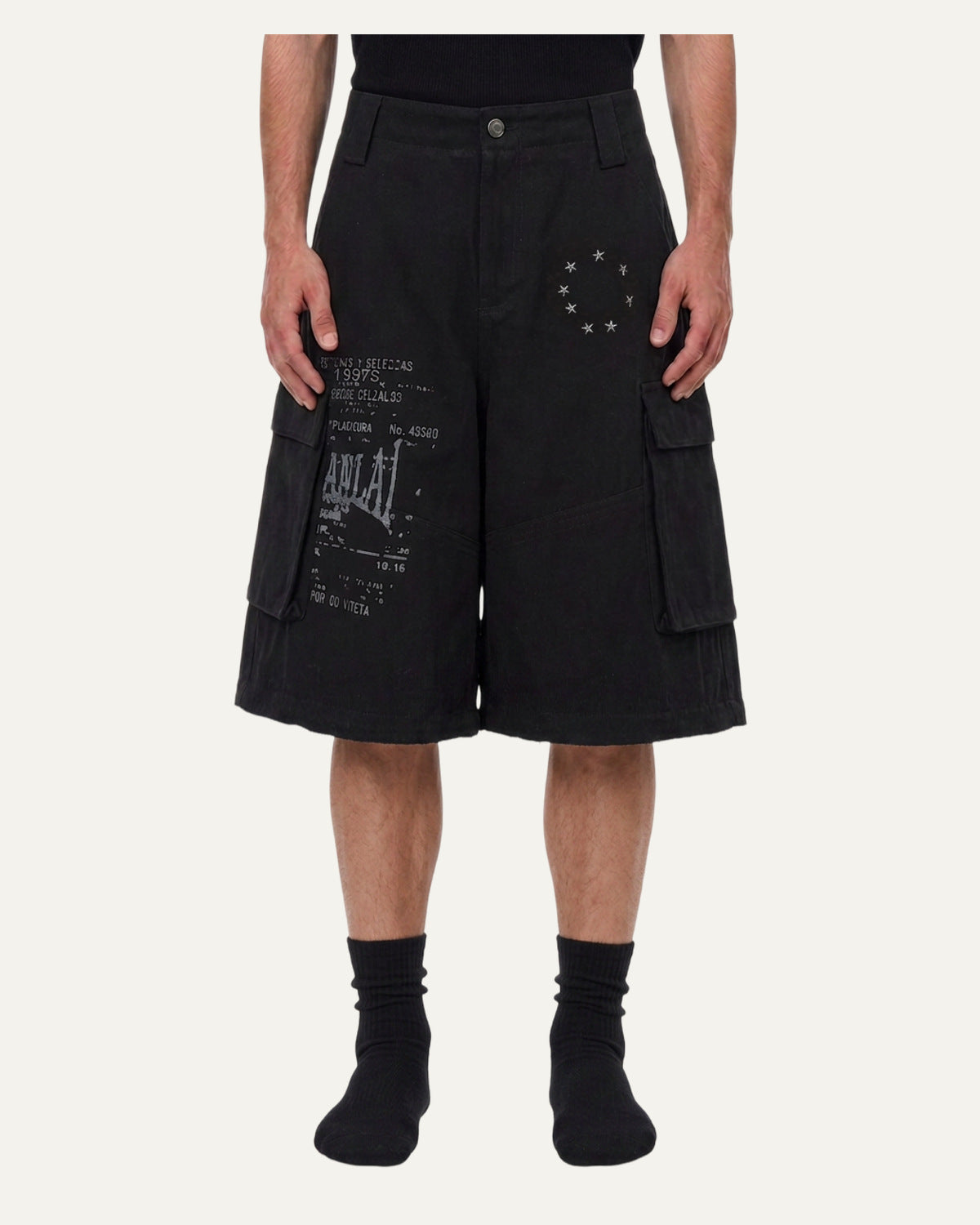 Convertible Cargo Pants — Black — 2 shorts