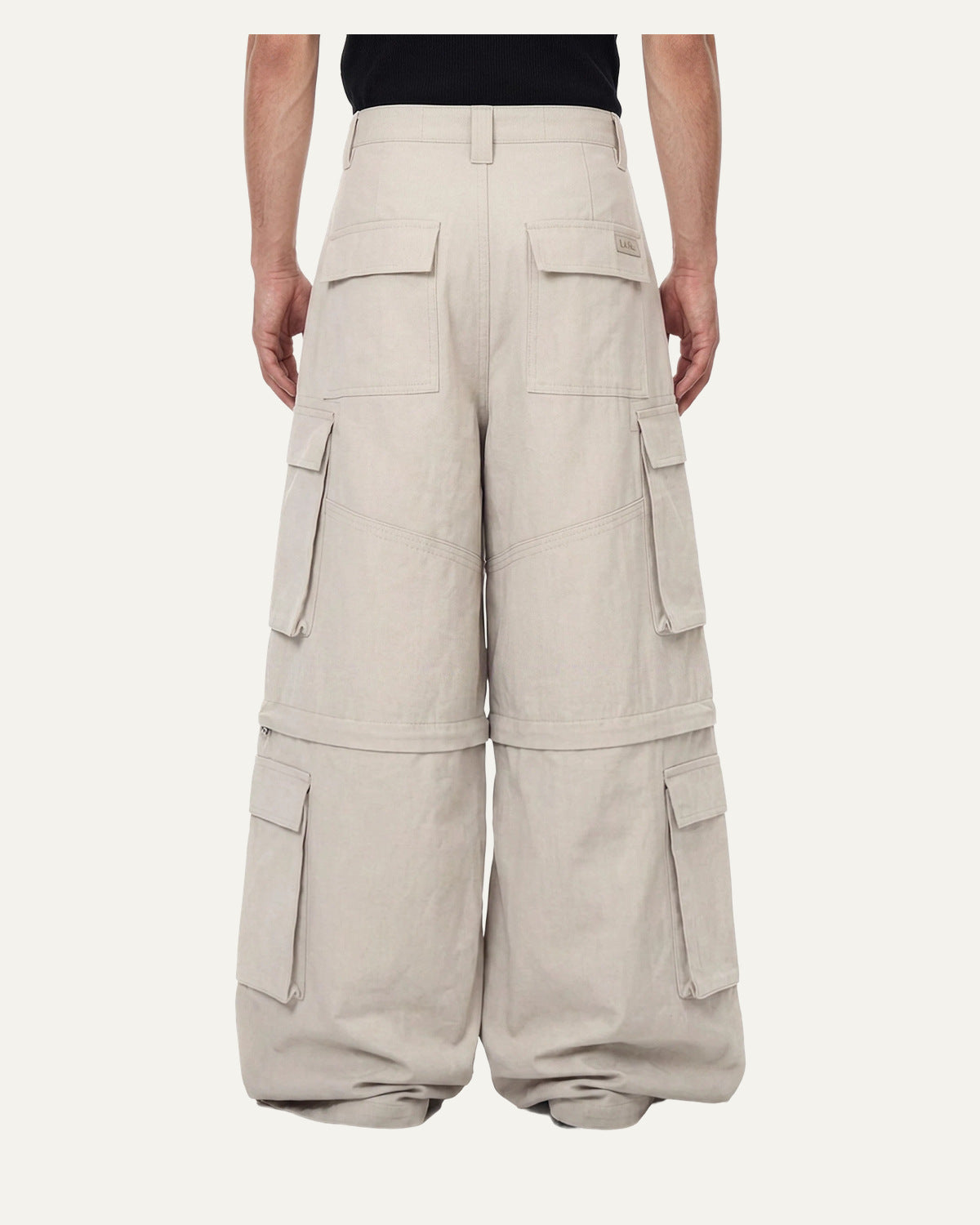 Convertible Cargo Pants — Bone — 3 back